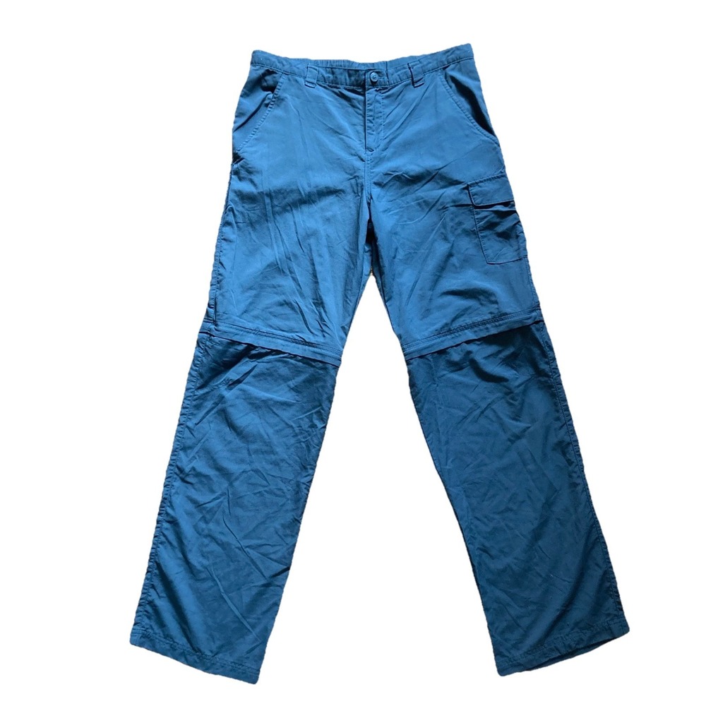 Columbia Omni Shade Boys Gray Convert Hiking Pants Adjustable Size XL 18/20